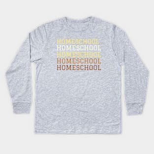 Homeschool in Yellow Tones Kids Long Sleeve T-Shirt